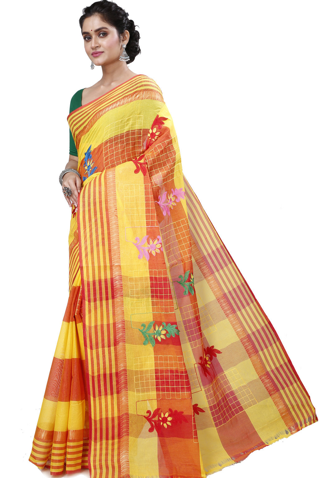 Yellow Pure Cotton Rivka Tant Embroidery (980)